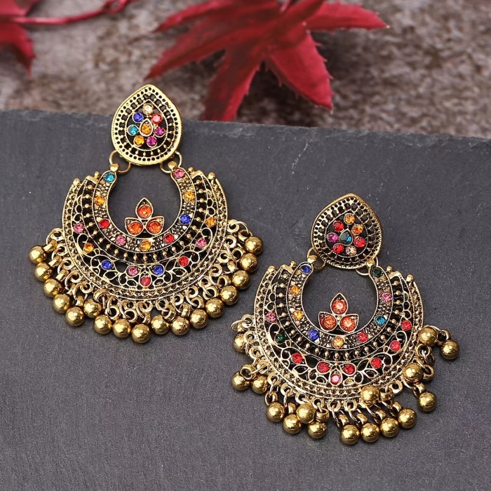 🌈 Bohemian Indian Colorful Tassel Statement Earrings - Ramadan & Vacation Party Jewelry