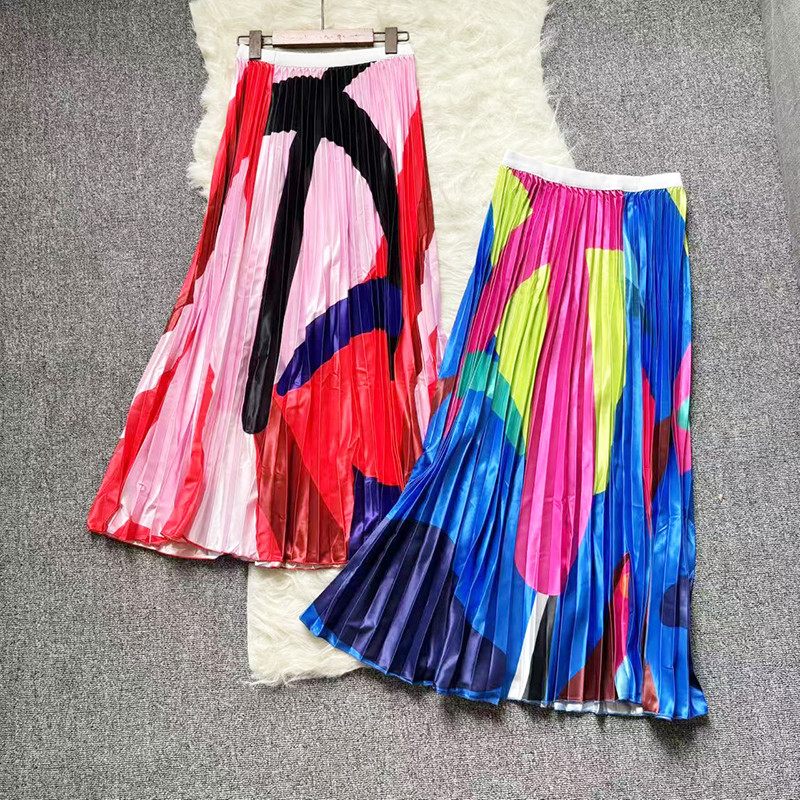 ✨ 2026 Draped High Waist Satin Midi Skirt Summer Beach Holiday Outfit 🌊