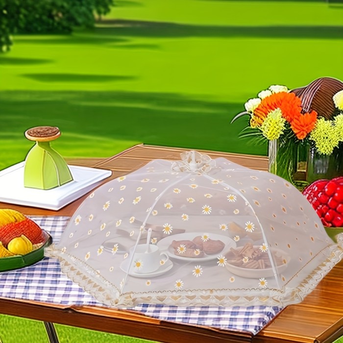 ✨ Foldable Mesh Food Cover Insect Proof Washable Picnic BBQ Dining Tent 🪰