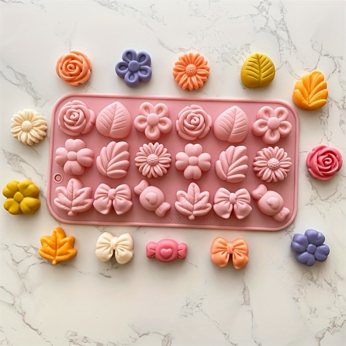 ✨ 1/2pcs Floral Silicone Mold Cake Chocolate Cookie Candy Party Baking Tools 🌸
