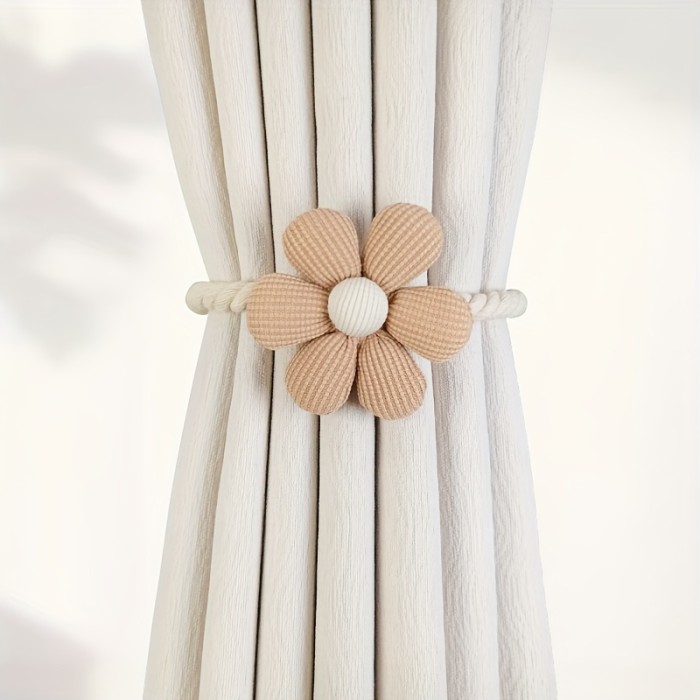 ✨ 1pc Magnetic Curtain Tieback Modern Flower Design Home Bedroom Decor 🧲