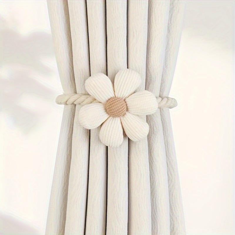 ✨ 1pc Magnetic Curtain Tieback Modern Flower Design Home Bedroom Decor 🧲