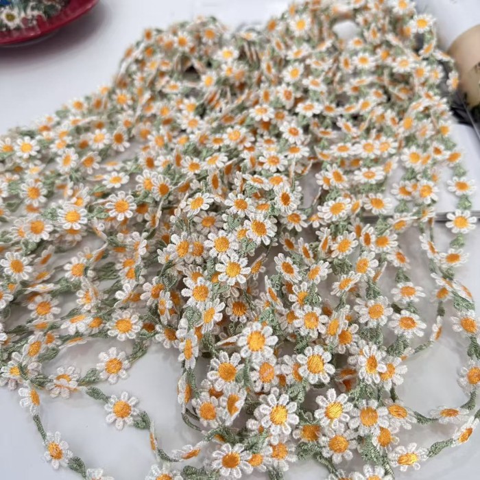 ✨ Water-Soluble Embroidered Lace Sunflower Plum Blossom 180cm/270cm Clothing Home Decor 🌸
