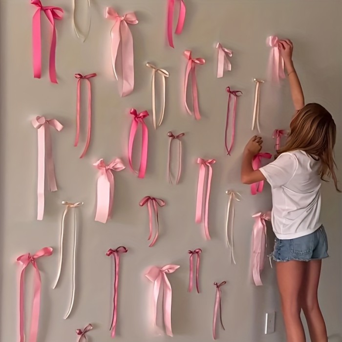 12pcs Bowknot Ballet Streamers Atmosphere Party Background Wall Decoration