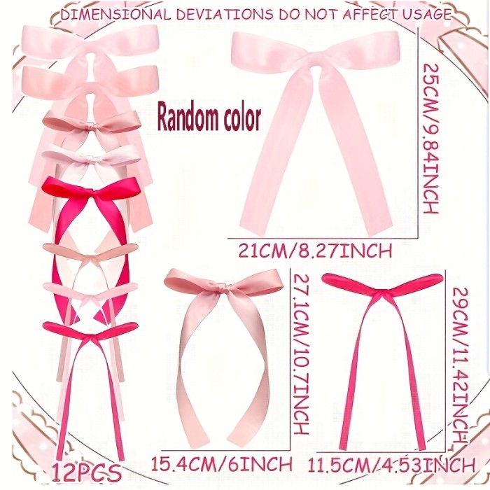 12pcs Bowknot Ballet Streamers Atmosphere Party Background Wall Decoration