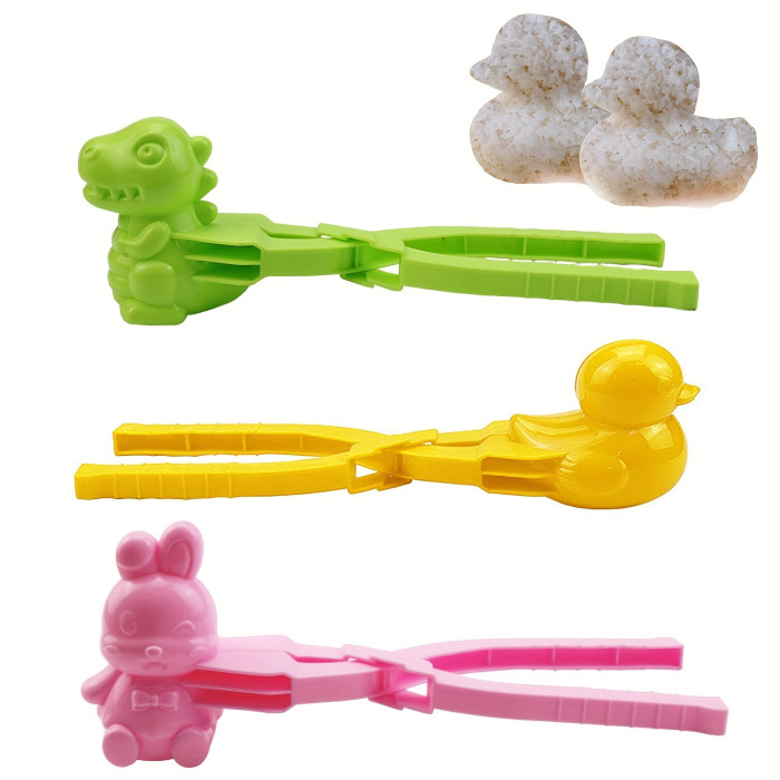 ✨ Set of 3 3D Animal Sushi Onigiri Molds Duck Rice Shaping Tools Camping Utensils 🍙