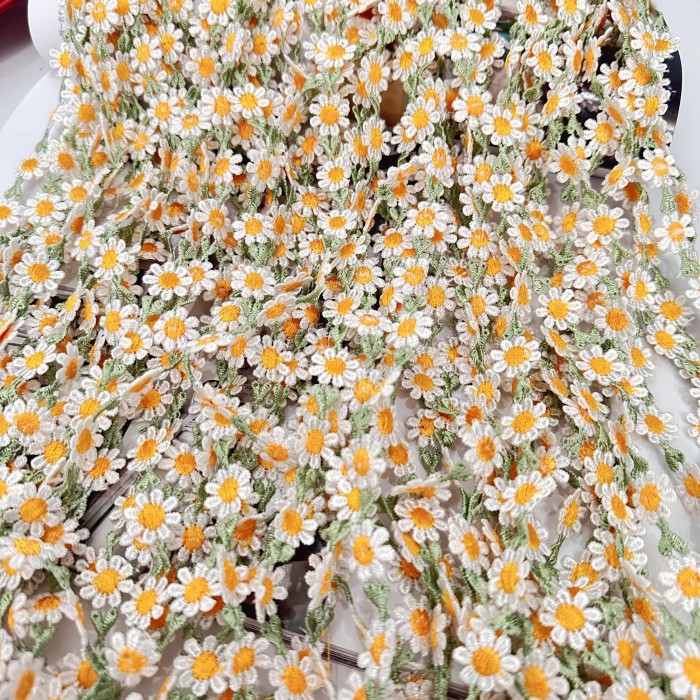 ✨ Water-Soluble Embroidered Lace Sunflower Plum Blossom 180cm/270cm Clothing Home Decor 🌸