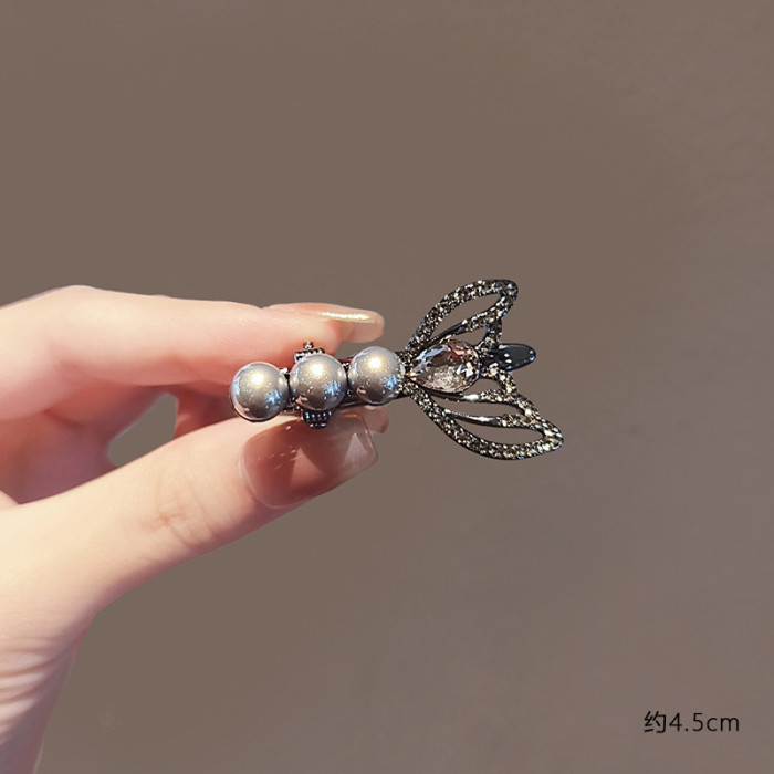 Korea Dongdaemun New Niche Design Colorful Flower Hair Clip | Girly Bangs Hair Accessory, Velour Material
