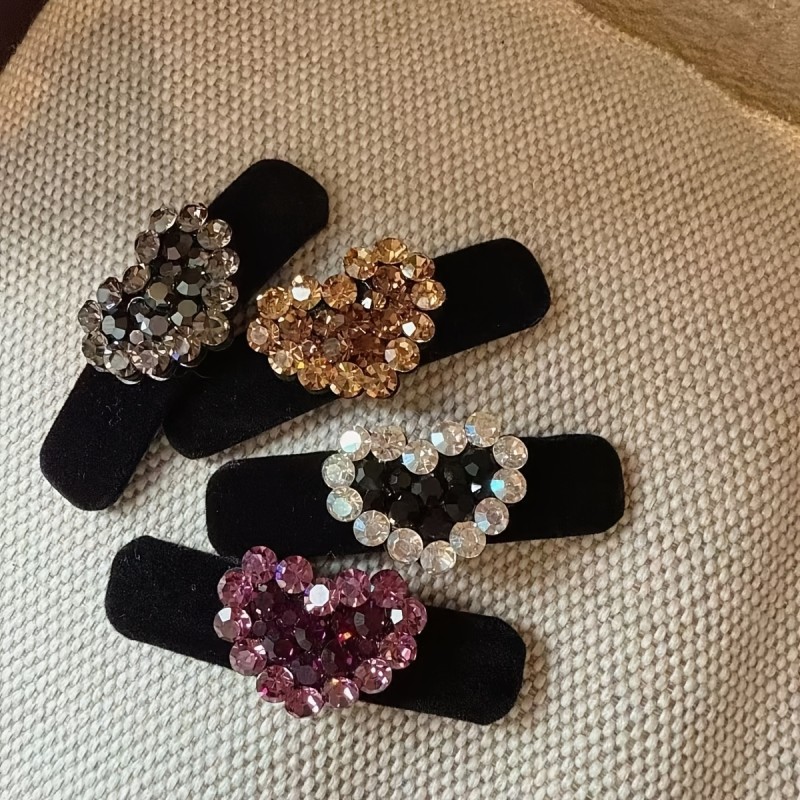 ✨ Luxury Rhinestone Heart Side Clip Sparkly Broken Hair Pin 💎