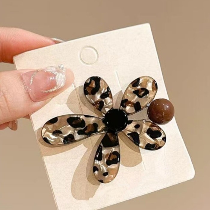 Korea Dongdaemun New Niche Design Colorful Flower Hair Clip | Girly Bangs Hair Accessory, Velour Material