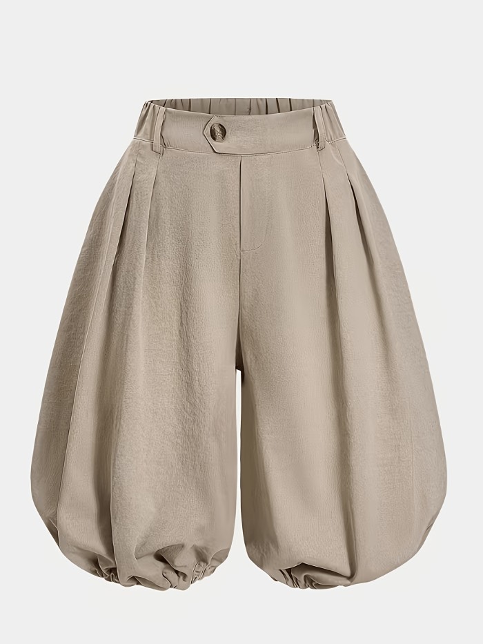 ✨Solid lantern casual shorts, stylish and versatile, ideal for daily, travel and leisure occasions.