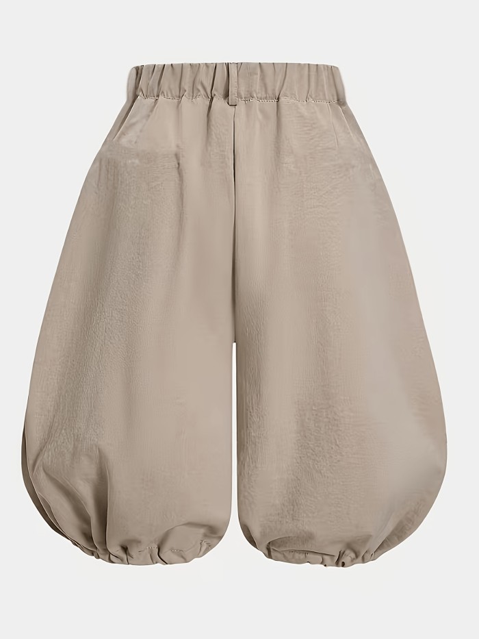 ✨Solid lantern casual shorts, stylish and versatile, ideal for daily, travel and leisure occasions.