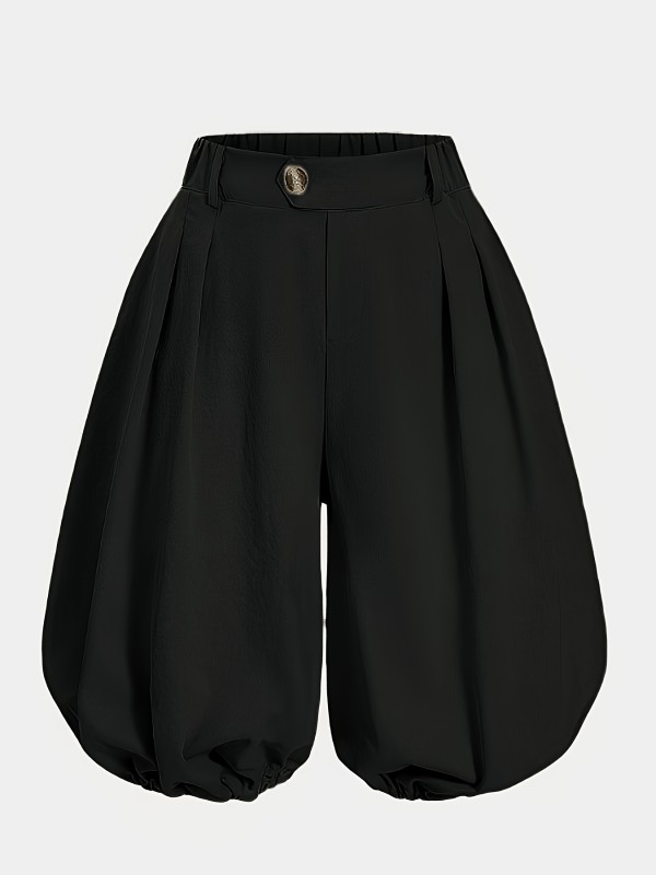 ✨Solid lantern casual shorts, stylish and versatile, ideal for daily, travel and leisure occasions.
