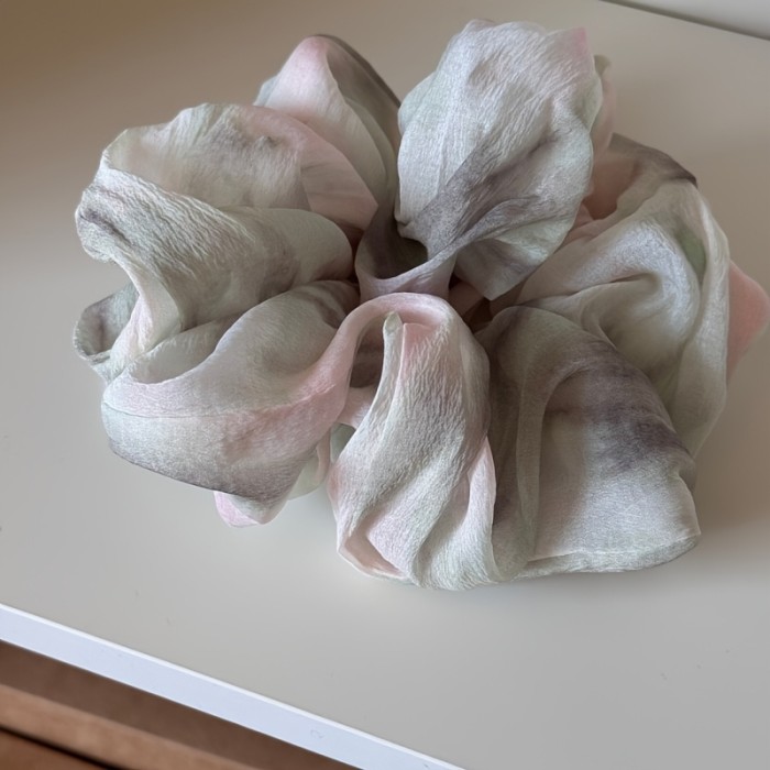 ✨3Pcs Sheer Chiffon Scrunchies Soft Elastic Style Ideal For Ponytail Bun Casual Dating All Seasons