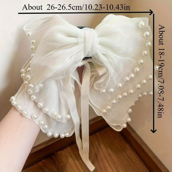 🎀 Bow Ribbon Hair Claw Simple Stylish Shark Clip Elegant Hair Accessory For Women