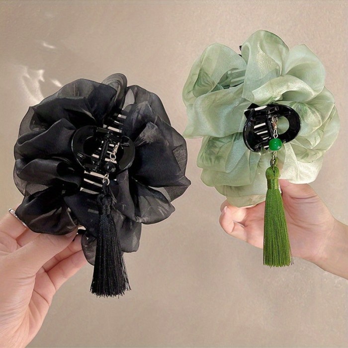 ✨2Pcs Ink Wash Tassel Cloud Shark Clips