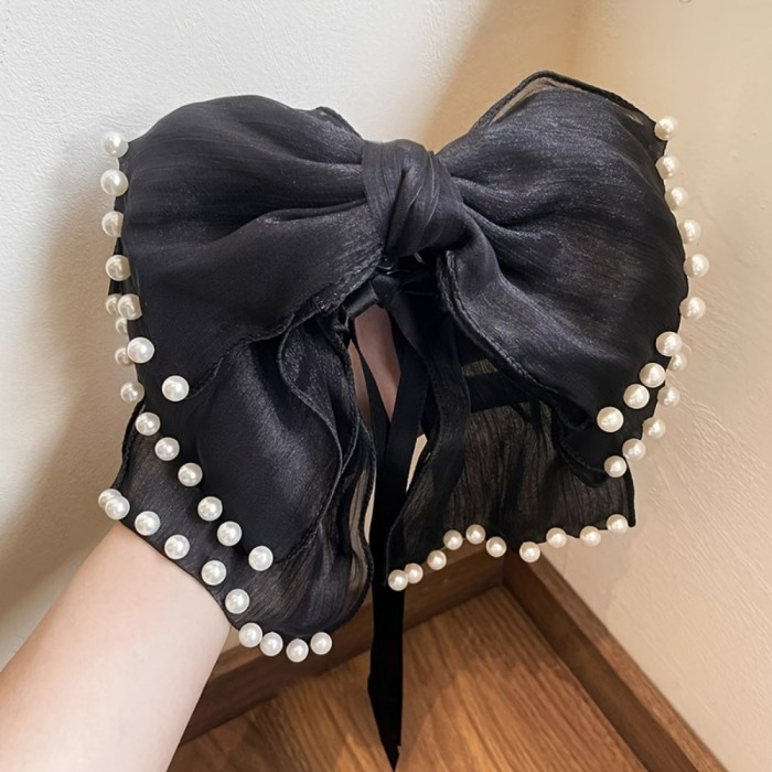 🎀 Bow Ribbon Hair Claw Simple Stylish Shark Clip Elegant Hair Accessory For Women