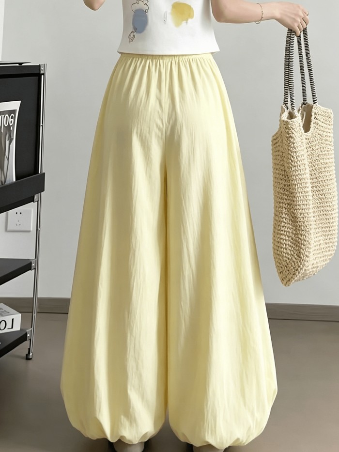 ✨High Waist Elastic Wide Leg Pants | Elegant All Season Casual Formal Trousers