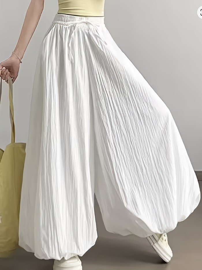 ✨High Waist Elastic Wide Leg Pants | Elegant All Season Casual Formal Trousers