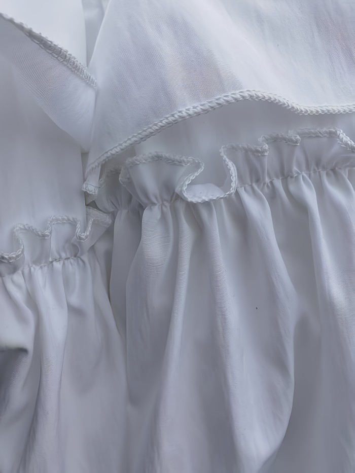 ✨Solid A-Line Ruffle Hem Skirt | Elegant Fall Winter Elastic Waist Outfit