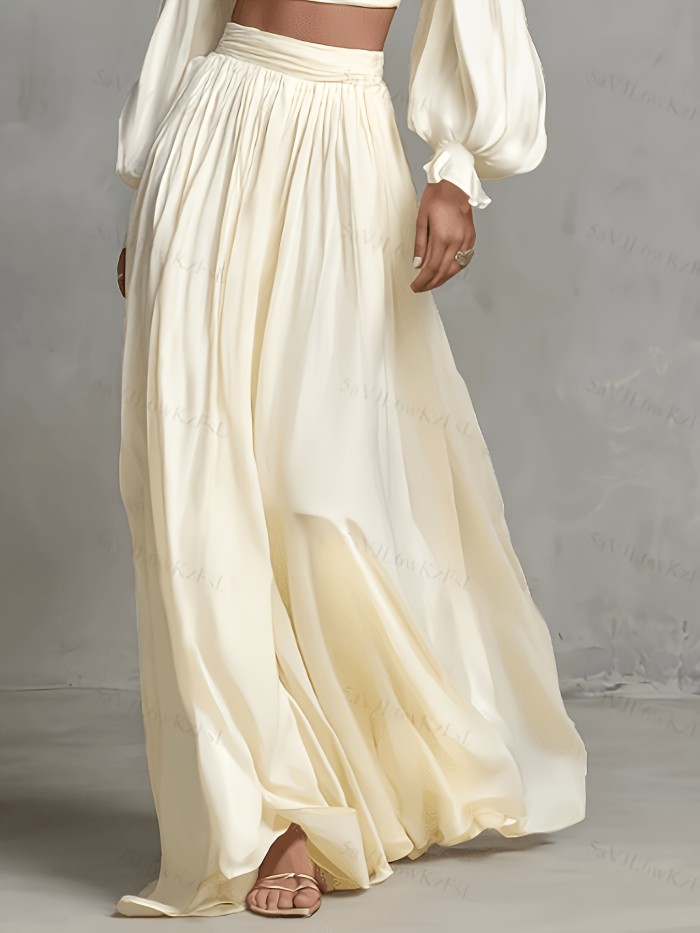 New Cross-Border Women's Fashion Elegant Solid Color Off-Shoulder T-Shirt + Skirt 2pcs Set