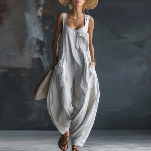 ✨V-Neck Hollow Sleeveless Jumpsuit 🤍