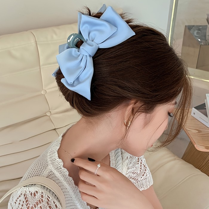✨Satin Bow Elegant Hair Claw 🖤