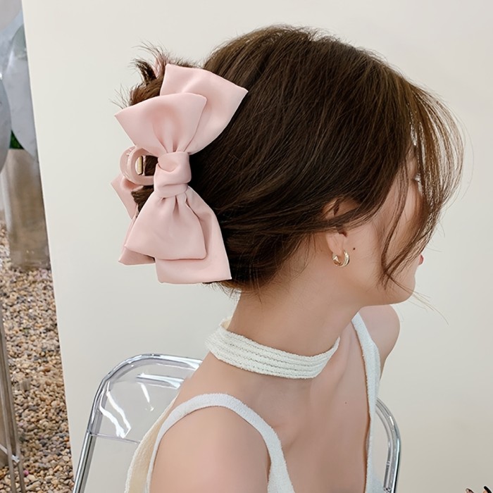 ✨Satin Bow Elegant Hair Claw 🖤