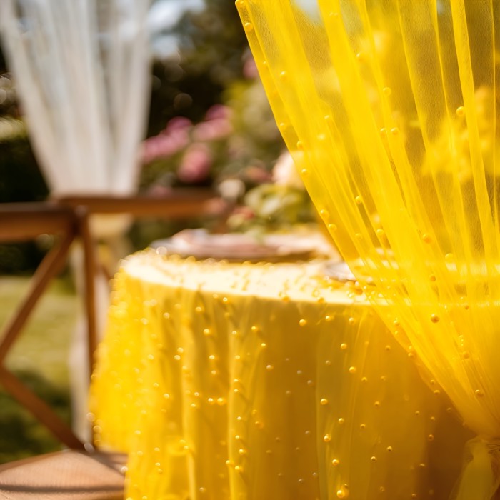 ✨Bohemian Sheer Tulle Decor Tablecloth 🤍