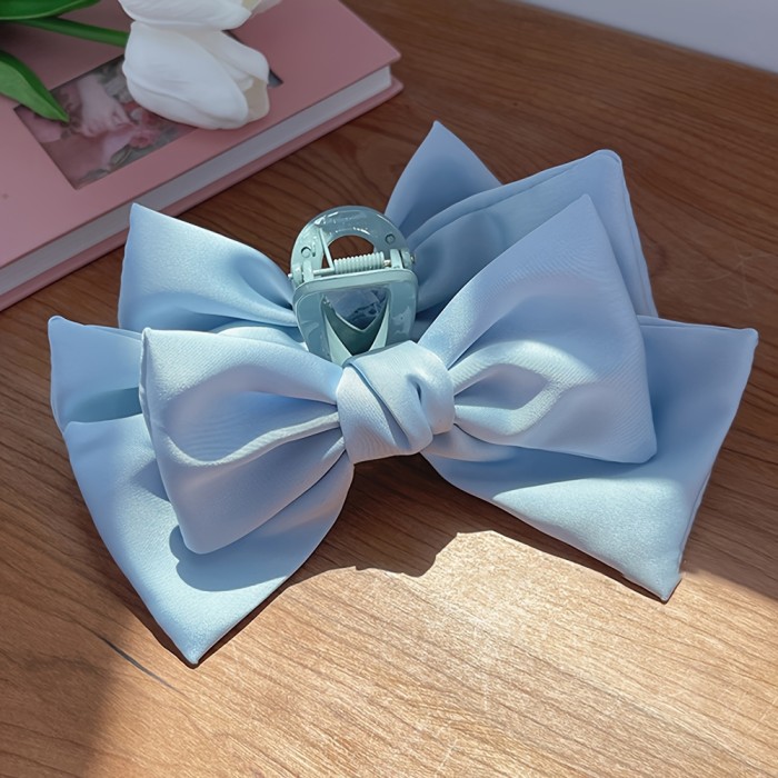 ✨Satin Bow Elegant Hair Claw 🖤