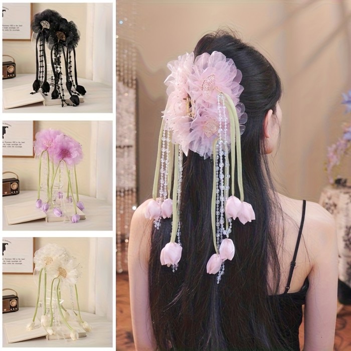 ✨Mesh Butterfly Tassel Hair Clip 🦋