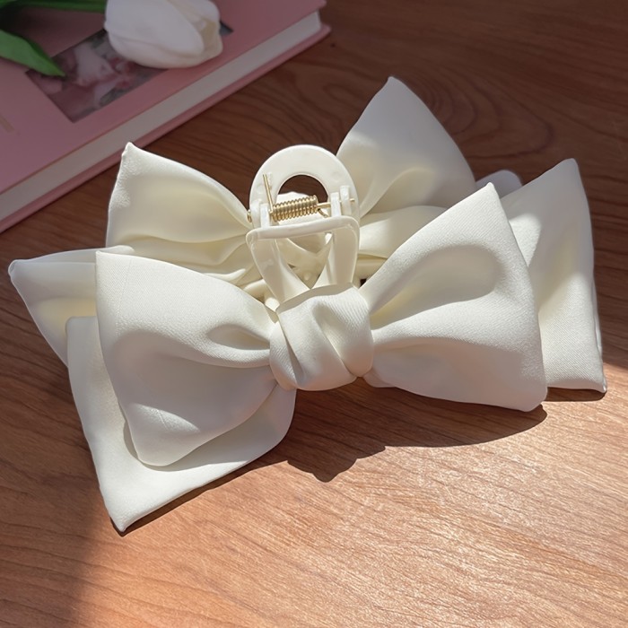 ✨Satin Bow Elegant Hair Claw 🖤