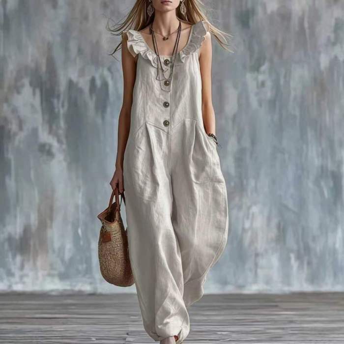 ✨Cotton Linen Sleeveless Pocket Jumpsuit🌿