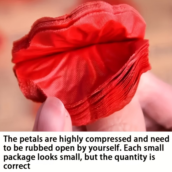 1008pcs\u002Fbag Artificial Petals | Wedding Roses, Fake Flower Roses for Engagement Proposal and Valentine'S Day, Plastic Material, Non