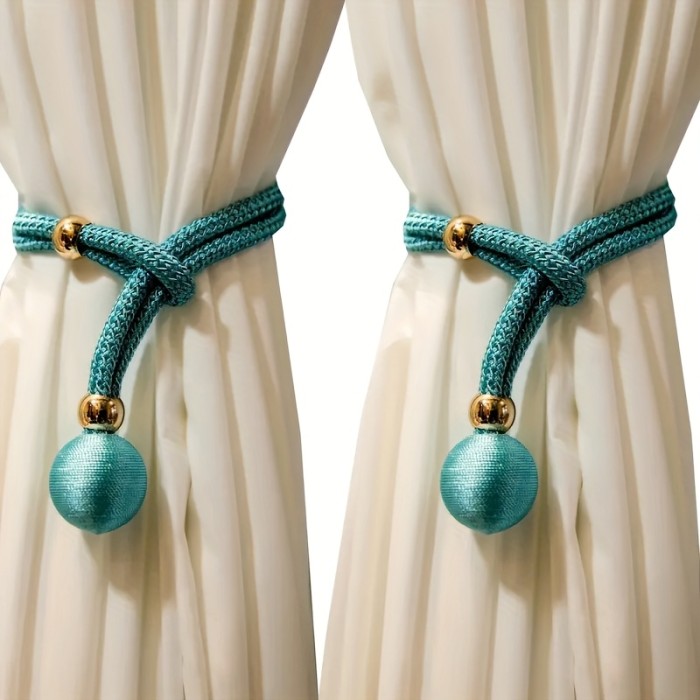 2pcs Curtain Tiebacks with Adjusters, Wall Curtain Holdbacks, Curtain Pull Backs, Curtain Tie Hooks, Curtain Ties, Multi-Color Curtains