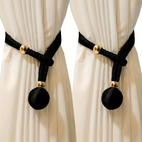 2pcs Curtain Tiebacks with Adjusters, Wall Curtain Holdbacks, Curtain Pull Backs, Curtain Tie Hooks, Curtain Ties, Multi-Color Curtains