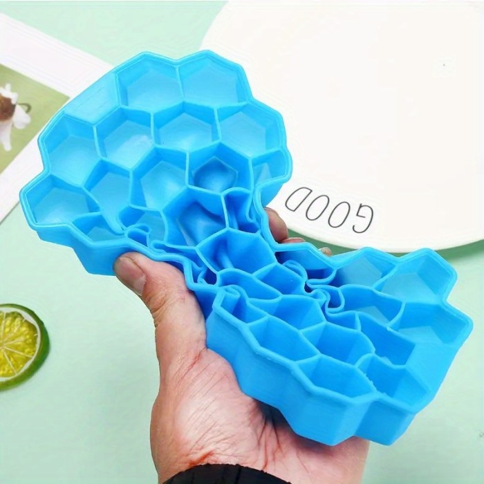 Silicone ice cube mold, Fruit ice cream mold, Quick-freezing and quick-releasing ice mold with cover and easy demoulding, Refrigerator accessories, Freezer ice storage compartment, Bartending supplies, kitchen utensils
