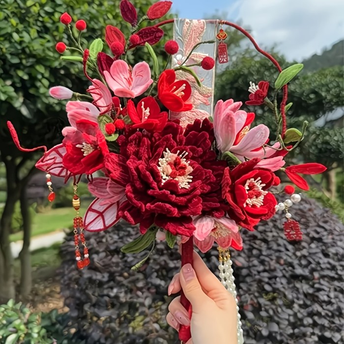 461pcs Night Lily Twist Stick DIY Craft Kit, Pipe Cleaners, Includes 300 Tri-Color Flower Stems, 10 Flower Stems, 1 Floral Tape, 100 Stamens, 50 Pearl Pieces, Suitable for Valentine's Day Gifts, Teacher's Day Gifts, Mother's Day Gifts, Living Room