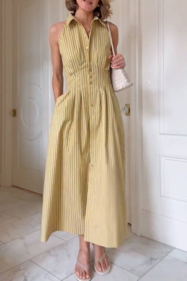 The Tobie Sleeveless Shirt Dress