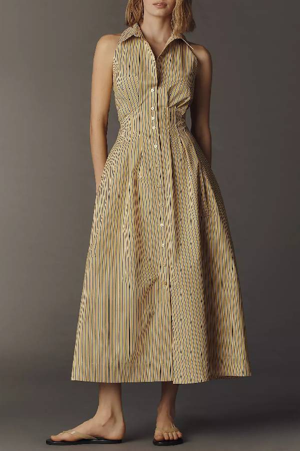 The Tobie Sleeveless Shirt Dress