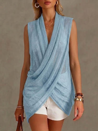 A Loose, Comfortable, And Lightweight Sleeveless Knit Top.