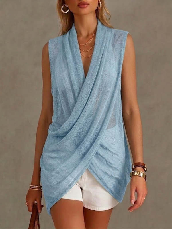 A Loose, Comfortable, And Lightweight Sleeveless Knit Top.