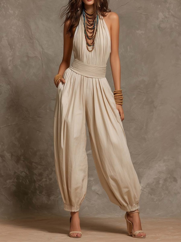 Women's Bohemian Halter Jumpsuit