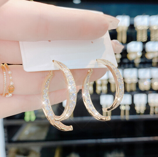 Elegant Waterfall Earrings Women Cross Curved Earrings✨