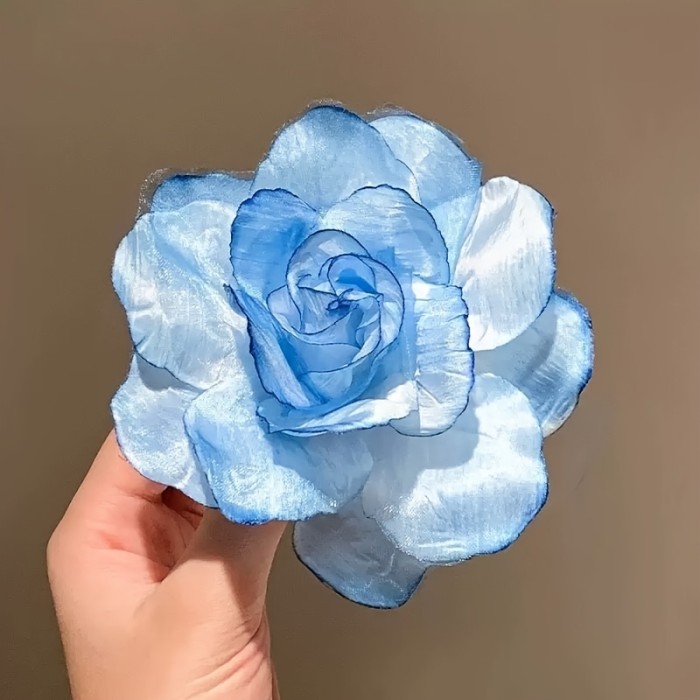 1pc Women'S Large 13Cm Flower Hair Clip Elegant And Cute Suitable for Vacation Beach Party Photography, Bohemian Style, Hawaiian Style, Party Dress Fashion Hair Additions