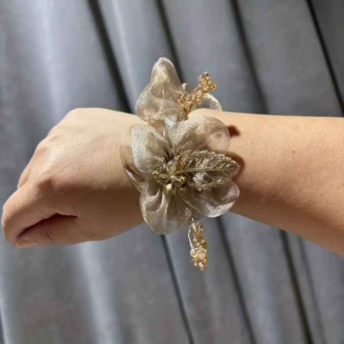 1pc Women'S Sweet Starry Sky Hair Tie, 3D Petal Headband, Suitable for Thick Hair Bun Additions, Easy Design Elegant Gradient Glitter Ponytail Clip, Elastic Hair Rope Essential for Daily Vacation Styling