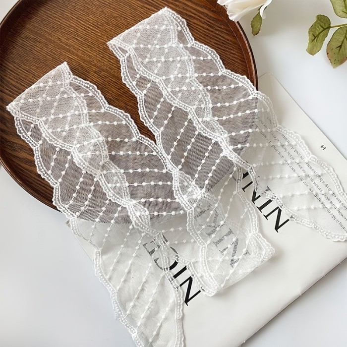 Elegant Scarf White Lace Headband Long Streamer Hair Tie Hairband