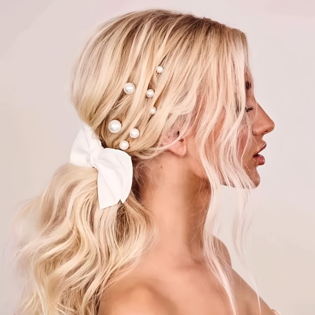 18pcs Faux Pearl U-Shaped Hair Pins\u002FElegant Bobby Pins for Bridal Wedding\u002FProm\u002FDaily Updos\u002F4 Sizes Hair Additions for Women