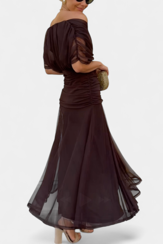 Women's Off-Shoulder Floral Print Midi Dress