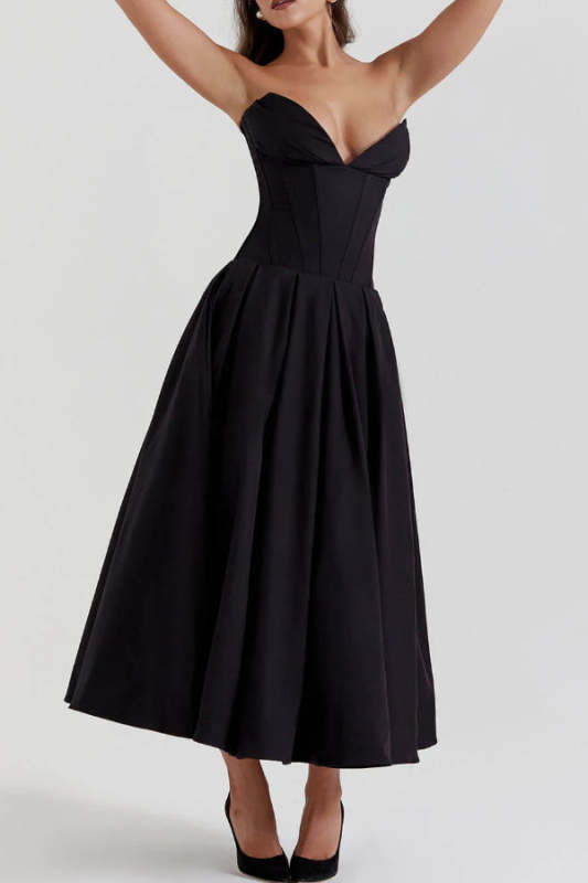 Milady strapless Midi Dress